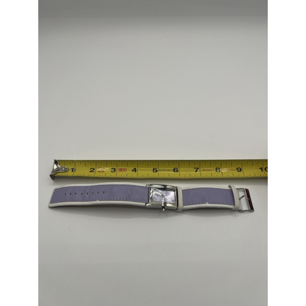 Activa Analog Woman’s Watch Purple Dial Leather Sliver Tone Casual Wristband - Picture 10 of 11
